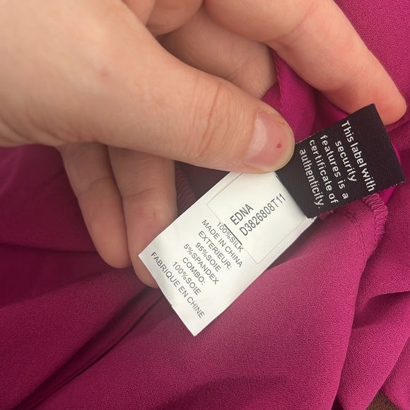 DVF Diane Von Furstenberg Edna Dress Silk Mini Dolman Sleeve V Neckline Size 12 - Picture 10 of 11